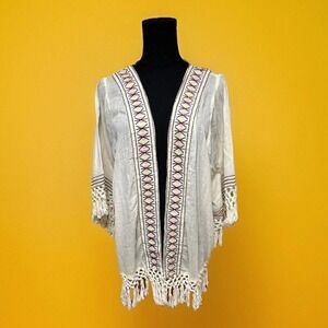 Rip Curl Sunset Dream Kimono Top Cover Up Size S/M Cotton Boho Festival Beach